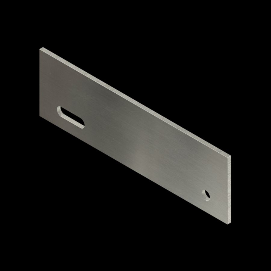 McNICHOLS® Accessories Carrier Plates - Bar Grating, Aluminum, Aluminum Alloy, .1875" Thick (3/16" Thick), CP-BG-930 Bar Grating Stair Tread Carrier Plates - Pair (3" Height x 9-3/4" Width)