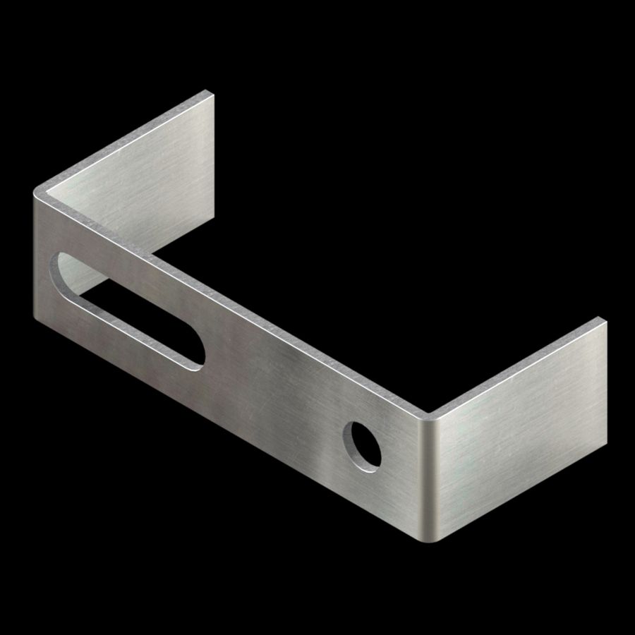 McNICHOLS® Accessories Carrier Plates - Plank Grating, Aluminum, Aluminum Alloy, .1000" Thick (10 Gauge), CP-PG-215 Plank Grating Stair Tread Carrier Plates - Pair (1-3/16" Height x 4-1/2" Width)