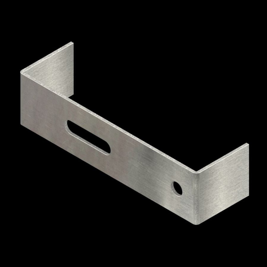 McNICHOLS® Accessories Carrier Plates - Plank Grating, Aluminum, Aluminum Alloy, .1000" Thick (10 Gauge), CP-PG-320 Plank Grating Stair Tread Carrier Plates - Pair (1-11/16" Height x 6-3/4" Width)