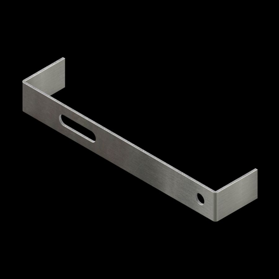McNICHOLS® Accessories Carrier Plates - Plank Grating, Aluminum, Aluminum Alloy, .1000" Thick (10 Gauge), CP-PG-415 Plank Grating Stair Tread Carrier Plates - Pair (1-3/16" Height x 9-1/4" Width)