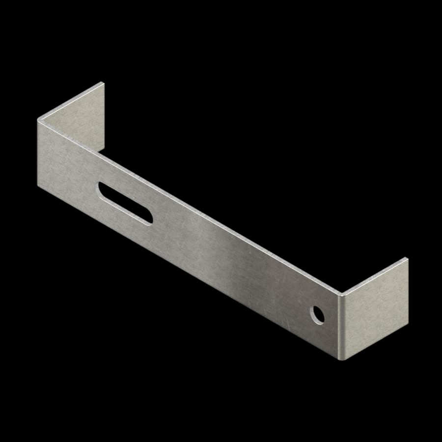 McNICHOLS® Accessories Carrier Plates - Plank Grating, Aluminum, Aluminum Alloy, .1000" Thick (10 Gauge), CP-PG-420 Plank Grating Stair Tread Carrier Plates - Pair (1-11/16" Height x 9-1/4" Width)