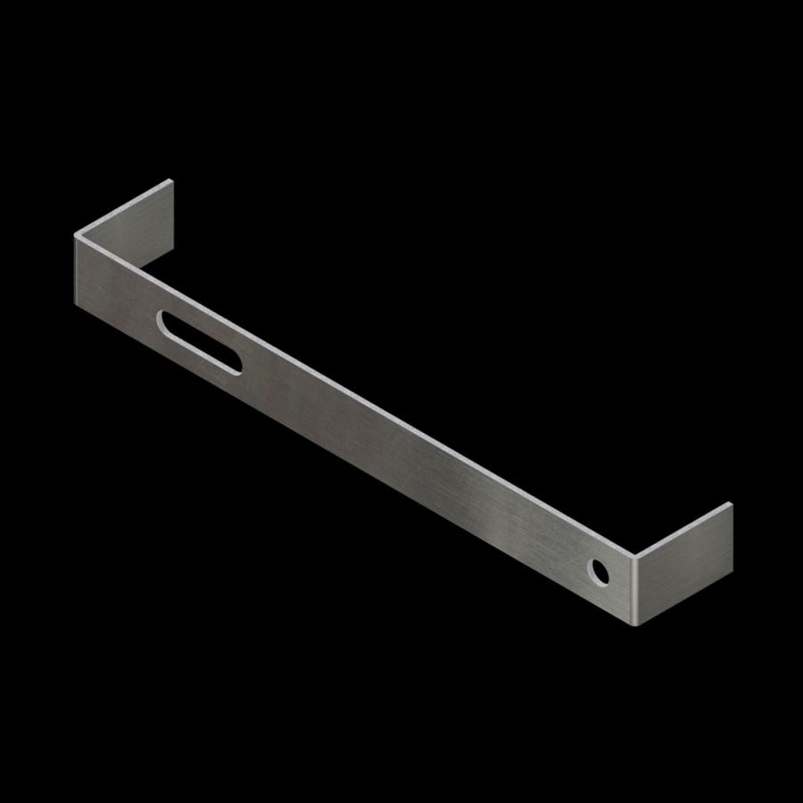 McNICHOLS® Accessories Carrier Plates - Plank Grating, Aluminum, Aluminum Alloy, .1000" Thick (10 Gauge), CP-PG-515 Plank Grating Stair Tread Carrier Plates - Pair (1-3/16" Height x 11-1/2" Width)