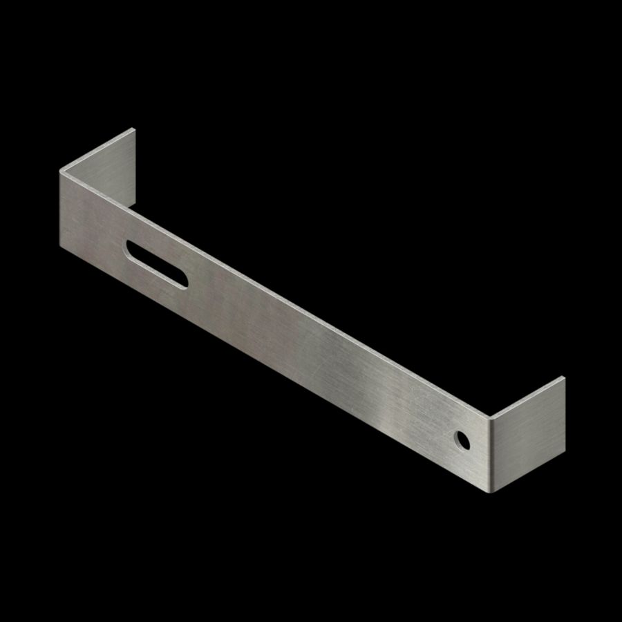 McNICHOLS® Accessories Carrier Plates - Plank Grating, Aluminum, Aluminum Alloy, .1000" Thick (10 Gauge), CP-PG-520 Plank Grating Stair Tread Carrier Plates - Pair (1-11/16" Height x 11-1/2" Width)