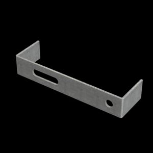 McNICHOLS® Accessories Carrier Plates - Plank Grating, Galvanized Steel, Pre-Galvanized, 12 Gauge (.1050" Thick), CP-PG-715 Plank Grating Stair Tread Carrier Plates - Pair (1-3/16" Height x 6-13/16" Width)