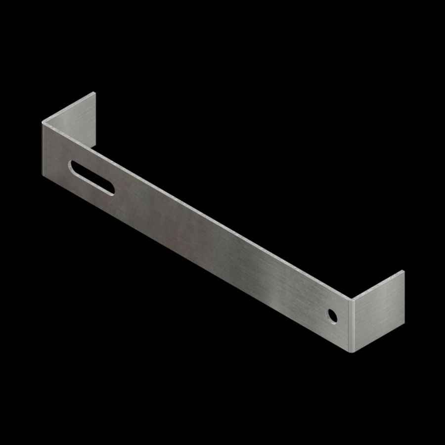 McNICHOLS® Accessories Carrier Plates - Plank Grating, Aluminum, Aluminum Alloy, .1000" Thick (10 Gauge), CP-PG-1220 Plank Grating Stair Tread Carrier Plates - Pair (1-11/16" Height x 11-11/16" Width)