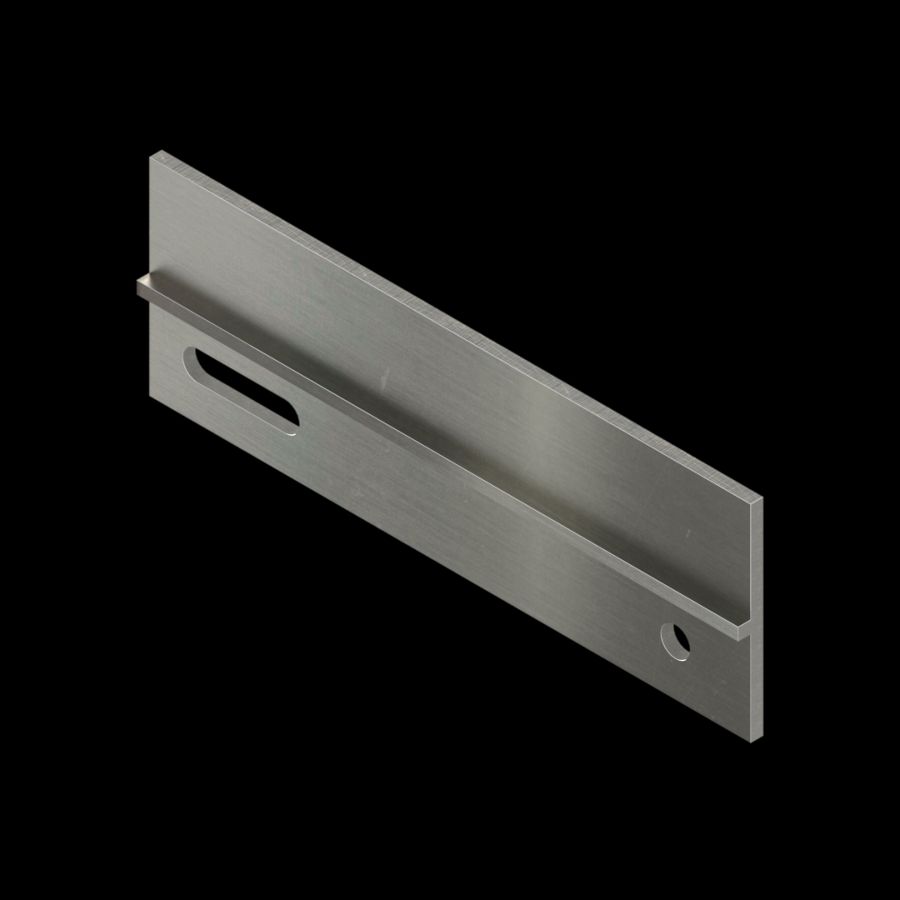 McNICHOLS® Accessories Carrier Plates - Plank Grating, Aluminum, Aluminum Alloy, .1875" Thick (3/16" Gauge), CP-PG-930 Plank Grating Stair Tread Carrier Plates - Pair (3-3/32" Height x 9" Width), 3/16" Deep Shelf 1-1/2" from Top Edge of Carrier Plate McNICHOLS® Accessories Carrier Plates - Plank Grating, Aluminum, Aluminum Alloy, .1875" Thick (3/16" Gauge), CP-PG-930 Plank Grating Stair Tread Carrier Plates - Pair (3-3/32" Height x 9" Width), 3/16" Deep Shelf 1-1/2" from Top Edge of Carrier Plate