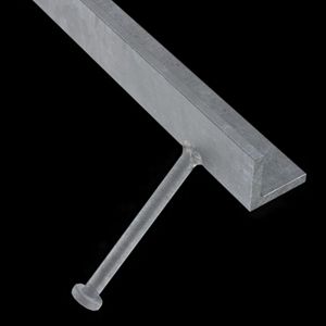 McNICHOLS® Accessories Embed Angle, Galvanized Steel, Hot Dipped, 1/4" Thick (.2500" Thick), 90° Angle, Equal Legs (1-1/2" Leg x 1-1/2" Leg), Studs 3/8" x 4" (18" on Center)