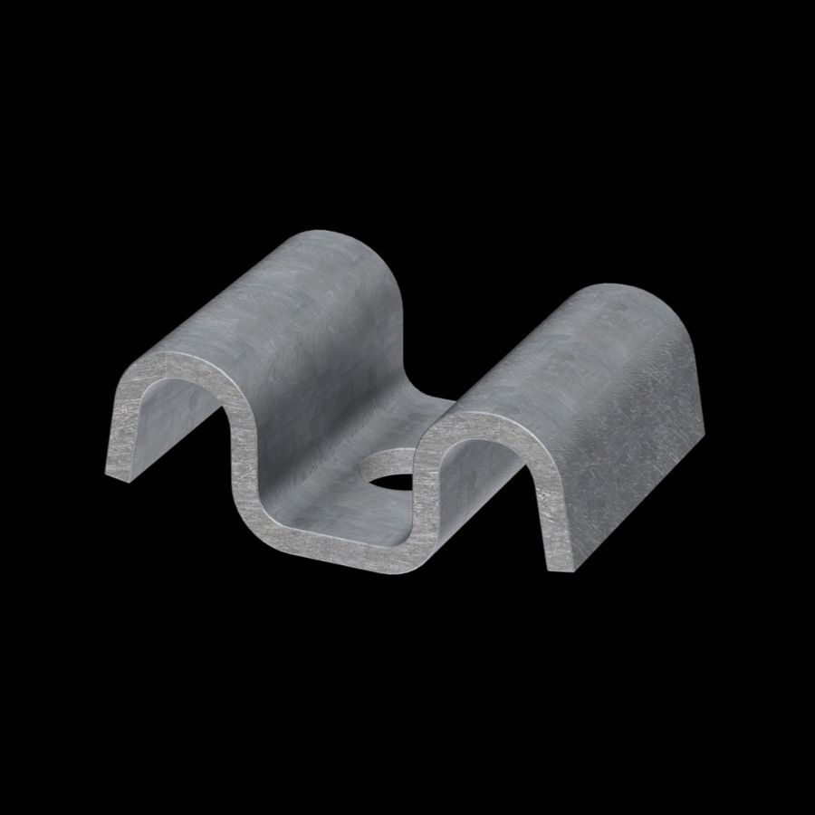 McNICHOLS® Accessories Fastener, Galvanized Steel, Hot Dipped, Type CA Saddle Clip (Hardware Available Separately)