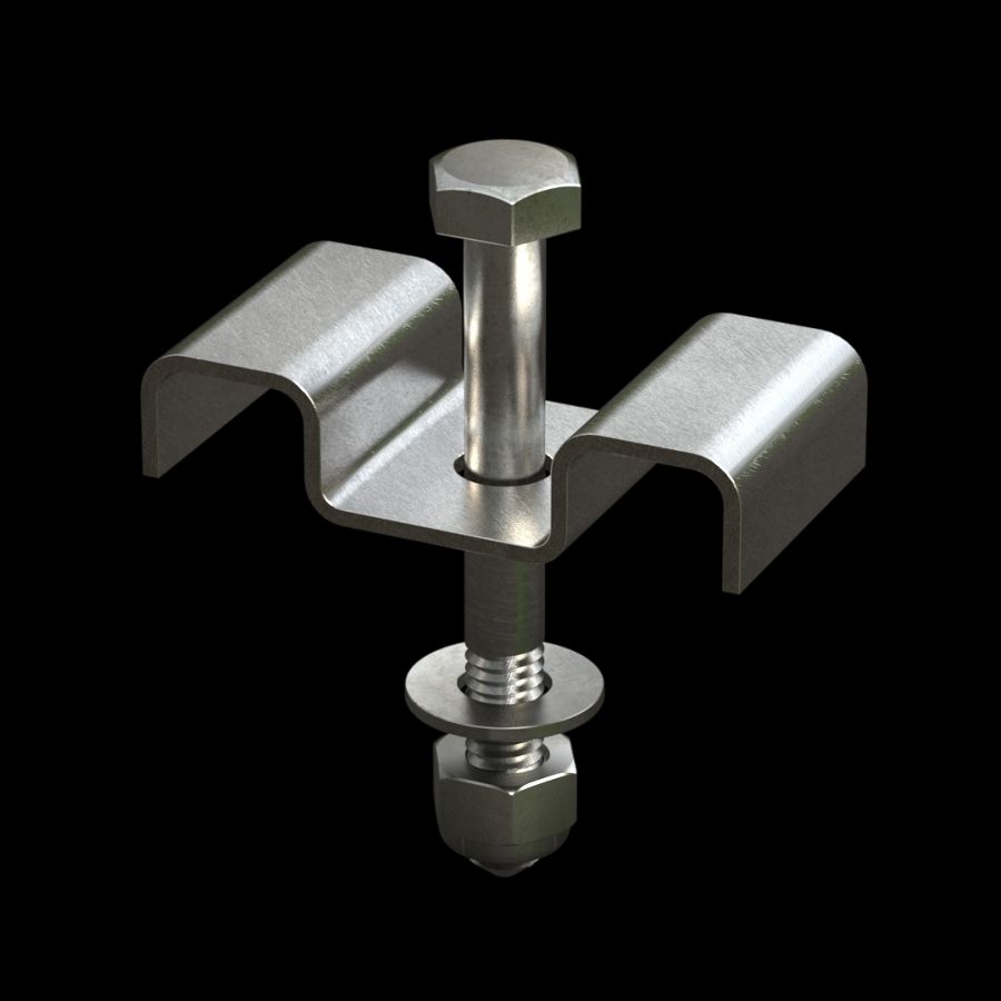 McNICHOLS® Accessories Fastener, Stainless Steel, Type 316, Type M2 Saddle Clip (Hardware Integral with Saddle Clip) McNICHOLS® Accessories Fastener, Stainless Steel, Type 316, Type M2 Saddle Clip (Hardware Integral with Saddle Clip)