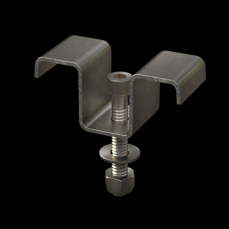 McNICHOLS® Accessories Fastener, Stainless Steel, Type 316, Type MI-6010/15 Saddle Clip (Hardware Integral with Saddle Clip) McNICHOLS® Accessories Fastener, Stainless Steel, Type 316, Type MI-6010/15 Saddle Clip (Hardware Integral with Saddle Clip)
