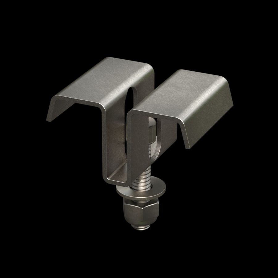 McNICHOLS® Accessories Fastener, Stainless Steel, Type 316, Type MI-4010 Saddle Clip (Hardware Integral with Saddle Clip)
