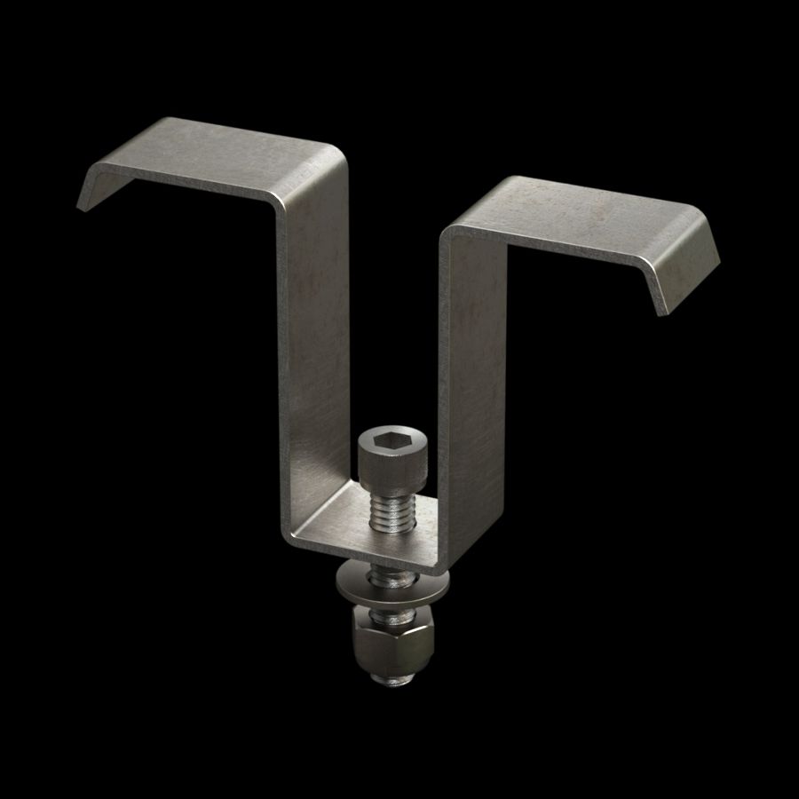 McNICHOLS® Accessories Fastener, Stainless Steel, Type 316, Type MT-5020 Saddle Clip (Hardware Integral with Saddle Clip) McNICHOLS® Accessories Fastener, Stainless Steel, Type 316, Type MT-5020 Saddle Clip (Hardware Integral with Saddle Clip)