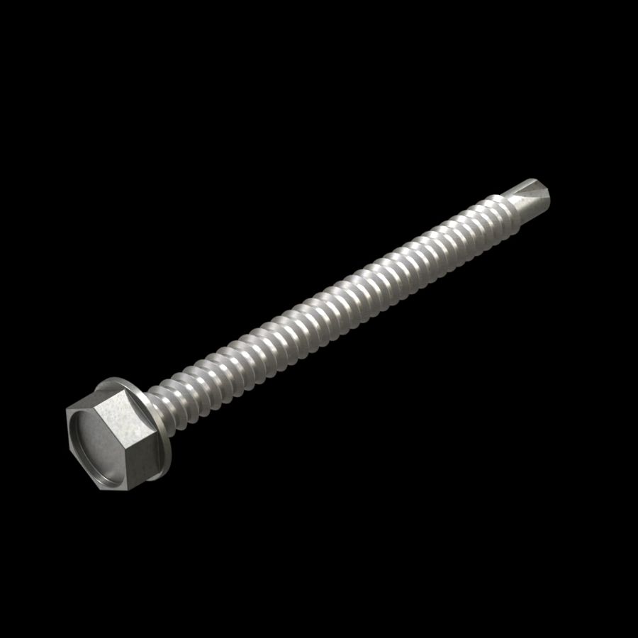 McNICHOLS® Accessories Hardware, Galvanized Steel, Hot Dipped, No. 14 Self-Drilling Hex Screws (1/4" Diameter x 3" Length), Package of 100 Screws McNICHOLS® Accessories Hardware, Galvanized Steel, Hot Dipped, No. 14 Self-Drilling Hex Screws (1/4" Diameter x 3" Length), Package of 100 Screws