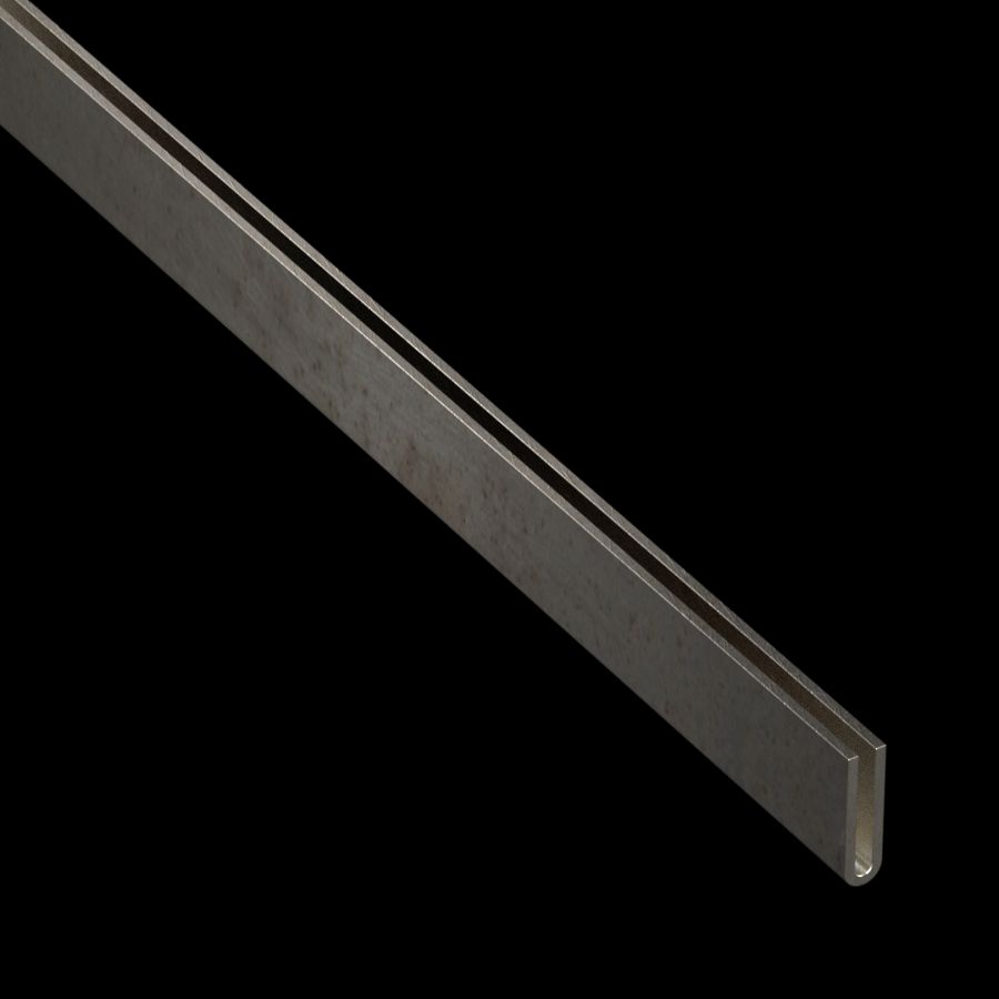 McNICHOLS® Accessories U-Edging, Carbon Steel, Hot Rolled, 14 Gauge (.0747" Thick), Type 402 U-Edging (1/8" Opening x 1" Width)