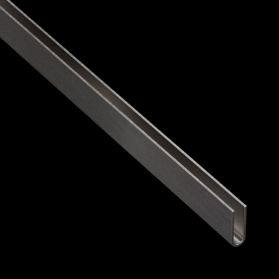McNICHOLS® Accessories U-Edging, Aluminum, Alloy 3003-H14, .0630" Thick (14 Gauge), Type 401 U-Edging (1/4" Opening x 1" Width) McNICHOLS® Accessories U-Edging, Aluminum, Alloy 3003-H14, .0630" Thick (14 Gauge), Type 401 U-Edging (1/4" Opening x 1" Width)