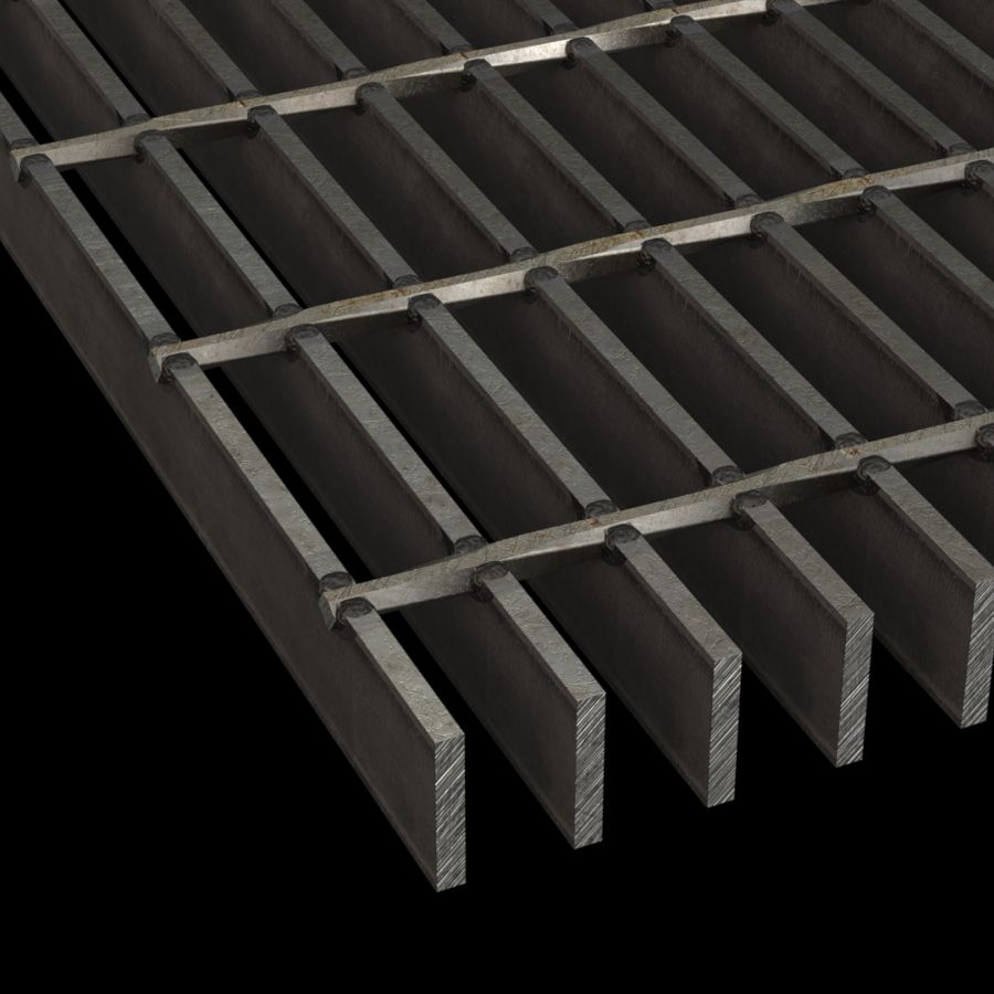 McNICHOLS® Bar Grating Heavy-Duty Welded, Rectangular Bar, GHB-150, 19-W-4 Spacing, Carbon Steel, Hot Rolled, 1-1/2" x 1/4" Rectangular Bar, Smooth Surface, 72% Open Area McNICHOLS® Bar Grating Heavy-Duty Welded, Rectangular Bar, GHB-150, 19-W-4 Spacing, Carbon Steel, Hot Rolled, 1-1/2" x 1/4" Rectangular Bar, Smooth Surface, 72% Open Area