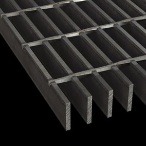 1/4 Bar Thickness 48 Length x 36 Width x 1 Height 19W4 Heavy Duty Welded Carbon Steel Bar Grating with 4 Cross Bar Spacing Galvanized Smooth Surface 