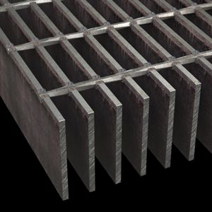 McNICHOLS® Bar Grating Heavy-Duty Welded, Rectangular Bar, GHB-400, 19-W-4 Spacing, Carbon Steel, Hot Rolled, 4" x 1/4" Rectangular Bar, Smooth Surface, 71% Open Area