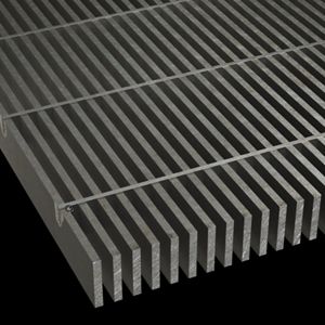 McNICHOLS® Bar Grating Press-Locked, Rectangular Bar, GCM-1-125 - CLOSE MESH, ADA, 7-P-4 Spacing, Carbon Steel, Hot Rolled, 1-1/4" x 3/16" Rectangular Bar, Smooth Surface, 55% Open Area
