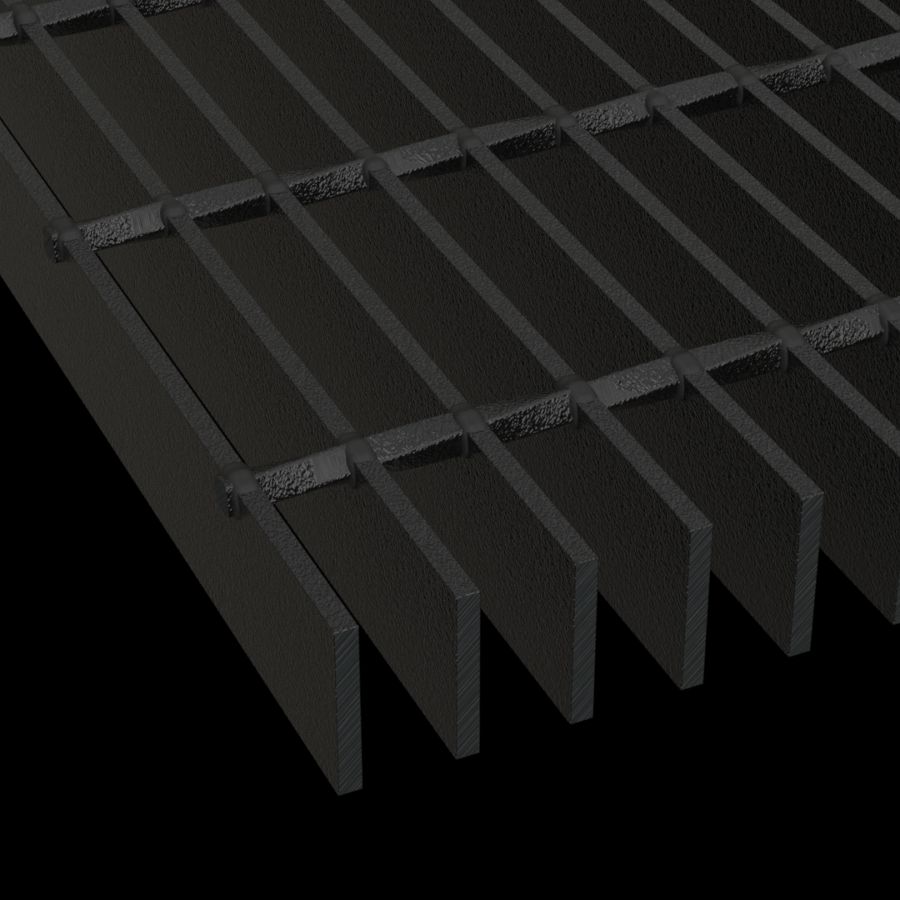 McNICHOLS® Bar Grating Welded, Rectangular Bar, SGW-150, 15-W-4 Spacing, Carbon Steel, Hot Rolled - Painted Black, 1-1/2" x 3/16" Rectangular Bar, Smooth Surface, 70% Open Area McNICHOLS® Bar Grating Welded, Rectangular Bar, SGW-150, 15-W-4 Spacing, Carbon Steel, Hot Rolled - Painted Black, 1-1/2" x 3/16" Rectangular Bar, Smooth Surface, 70% Open Area