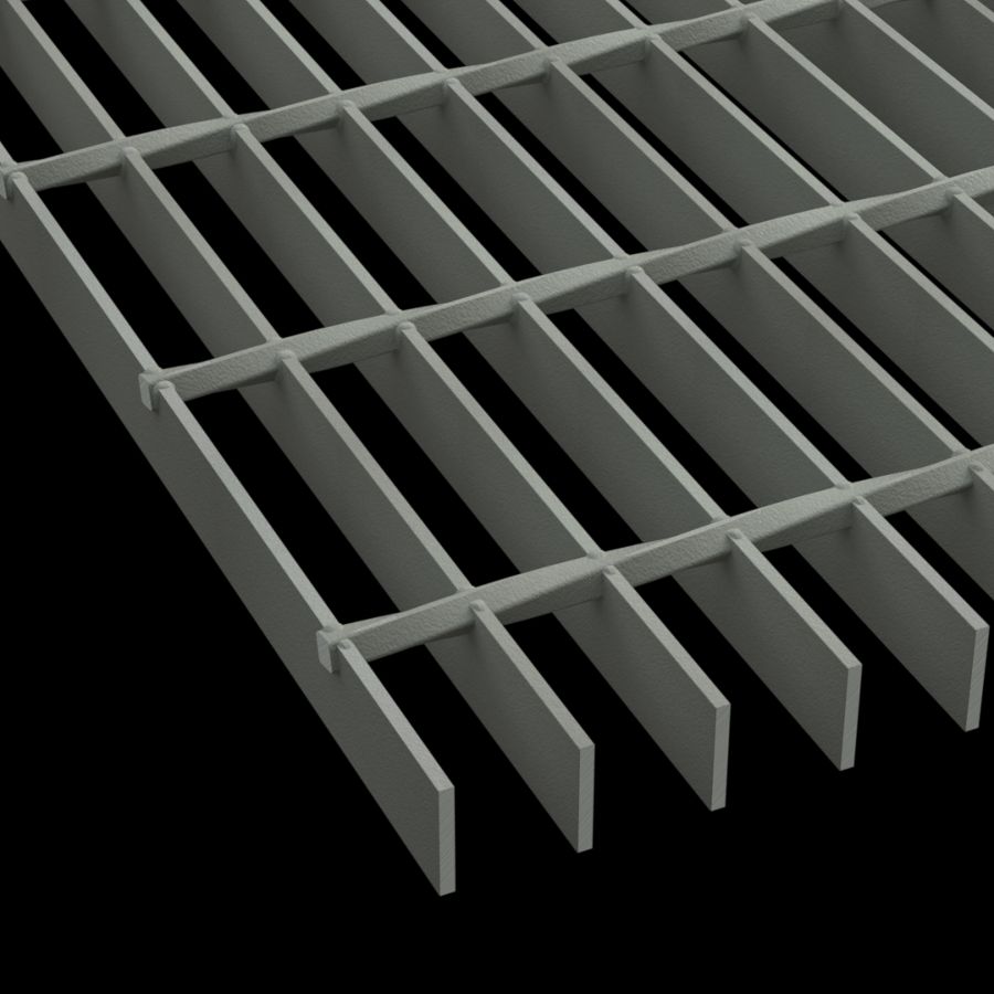 McNICHOLS® Bar Grating Welded, Rectangular Bar, GW-100-A, 19-W-4 Spacing, Carbon Steel, Hot Rolled - Painted Gray, 1" x 1/8" Rectangular Bar, Smooth Surface, 83% Open Area McNICHOLS® Bar Grating Welded, Rectangular Bar, GW-100-A, 19-W-4 Spacing, Carbon Steel, Hot Rolled - Painted Gray, 1" x 1/8" Rectangular Bar, Smooth Surface, 83% Open Area