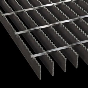 McNICHOLS® Bar Grating Standard-Duty Welded, Rectangular Bar, GW-150-A, 19-W-4 Spacing, Galvanized Steel, Hot Dipped, 1-1/2" x 1/8" Rectangular Bar, Serrated Surface, 83% Open Area
