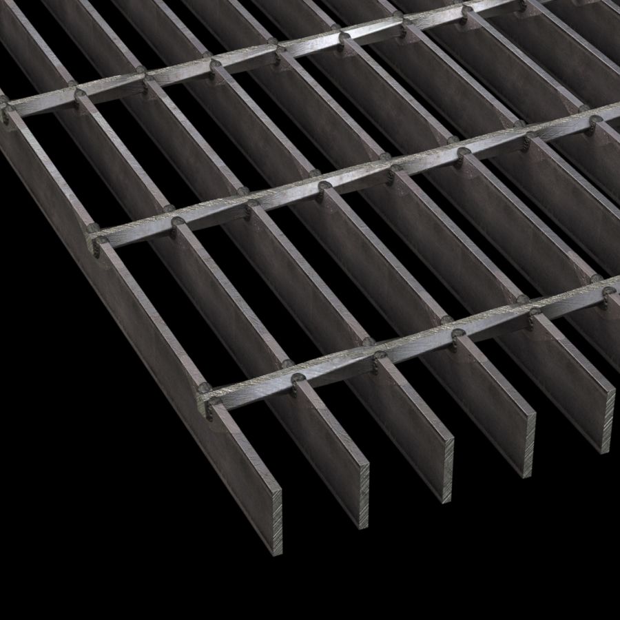 McNICHOLS® Bar Grating Welded, Rectangular Bar, GW-100-A, 19-W-4 Spacing, Carbon Steel, Hot Rolled, 1" x 1/8" Rectangular Bar, Smooth Surface, 83% Open Area McNICHOLS® Bar Grating Welded, Rectangular Bar, GW-100-A, 19-W-4 Spacing, Carbon Steel, Hot Rolled, 1" x 1/8" Rectangular Bar, Smooth Surface, 83% Open Area