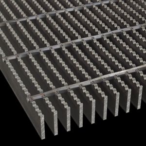 McNICHOLS® Bar Grating Standard-Duty Welded, Rectangular Bar, CMW-4-150 - CLOSE MESH, ADA, 11-W-4 Spacing, Carbon Steel, Hot Rolled, 1-1/2" x 3/16" Rectangular Bar, Serrated Surface, 70% Open Area