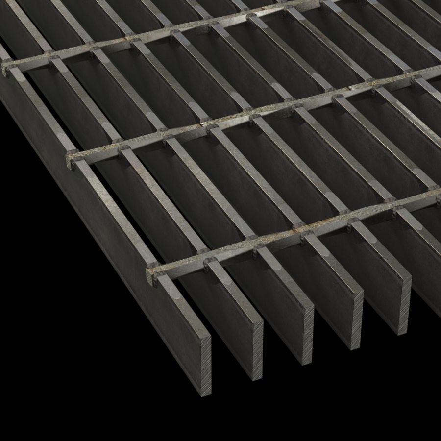McNICHOLS® Bar Grating Welded, Rectangular Bar, SGW-125, 15-W-4 Spacing, Carbon Steel, Hot Rolled, 1-1/4" x 3/16" Rectangular Bar, Smooth Surface, 70% Open Area McNICHOLS® Bar Grating Welded, Rectangular Bar, SGW-125, 15-W-4 Spacing, Carbon Steel, Hot Rolled, 1-1/4" x 3/16" Rectangular Bar, Smooth Surface, 70% Open Area