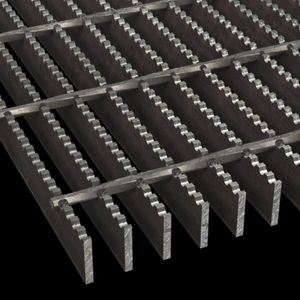 McNICHOLS® Bar Grating Standard-Duty Welded, Rectangular Bar, SGW-125, 15-W-4 Spacing, Carbon Steel, Hot Rolled, 1-1/4" x 3/16" Rectangular Bar, Serrated Surface, 70% Open Area