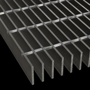 McNICHOLS&reg; Bar Grating Standard-Duty Welded, Rectangular Bar, SGW-200, 15-W-4 Spacing, Carbon Steel, Hot Rolled, 2" x 3/16" Rectangular Bar, Smooth Surface, 70% Open Area