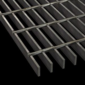 McNICHOLS® Bar Grating Standard-Duty Welded, Rectangular Bar, GW-100, 19-W-4 Spacing, Carbon Steel, Hot Rolled, 1" x 3/16" Rectangular Bar, Smooth Surface, 77% Open Area