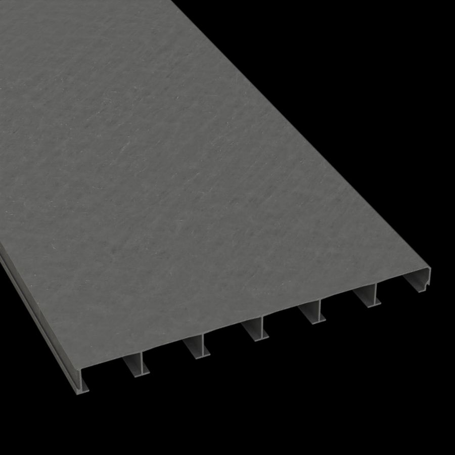 McNICHOLS® Decking & Flooring Interlocking Plank Flooring, SAFPLANK®, ADA, Fiberglass, SPF Polyester Resin, Gray, 1/8" Thick (.1250" Thick), Solid (24" Width), 2" Height, Smooth Surface, 0% Open Area McNICHOLS® Decking & Flooring Interlocking Plank Flooring, SAFPLANK®, ADA, Fiberglass, SPF Polyester Resin, Gray, 1/8" Thick (.1250" Thick), Solid (24" Width), 2" Height, Smooth Surface, 0% Open Area