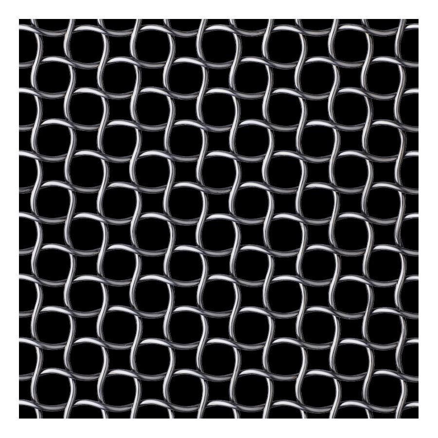 McNICHOLS® Wire Mesh Designer Mesh, HALO™ 1162, Stainless Steel, Type 316, Woven - Helical (Spiral) Crimp Weave, 62% Open Area