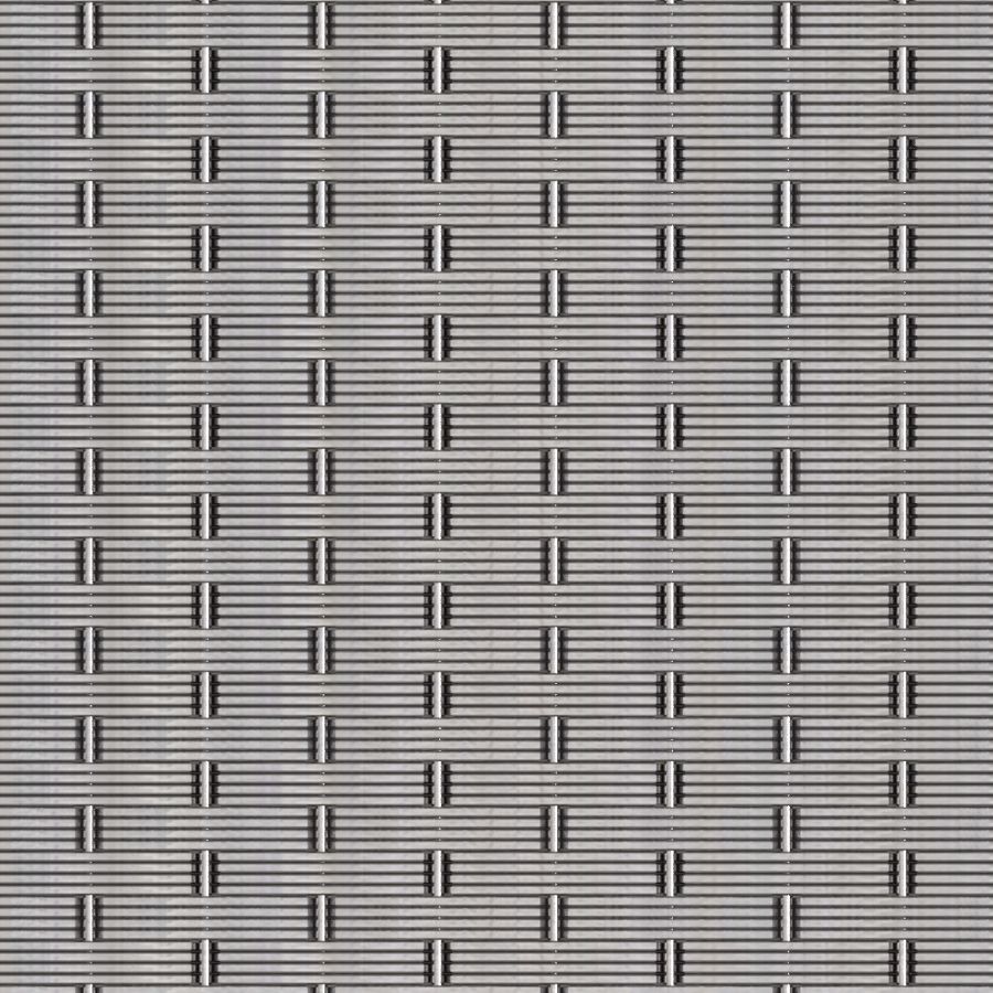 McNICHOLS® Wire Mesh Designer Mesh, SHIRE™ 2133, Stainless Steel, Type 316, Woven - Flat Top Cladding Weave, 0% Open Area McNICHOLS® Wire Mesh Designer Mesh, SHIRE™ 2133, Stainless Steel, Type 316, Woven - Flat Top Cladding Weave, 0% Open Area