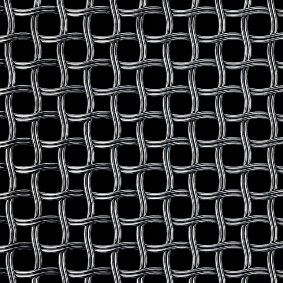 McNICHOLS® Wire Mesh Designer Mesh, HALO™ 2252, Stainless Steel, Type 316, Woven - Helical (Spiral) Crimp Weave, 52% Open Area