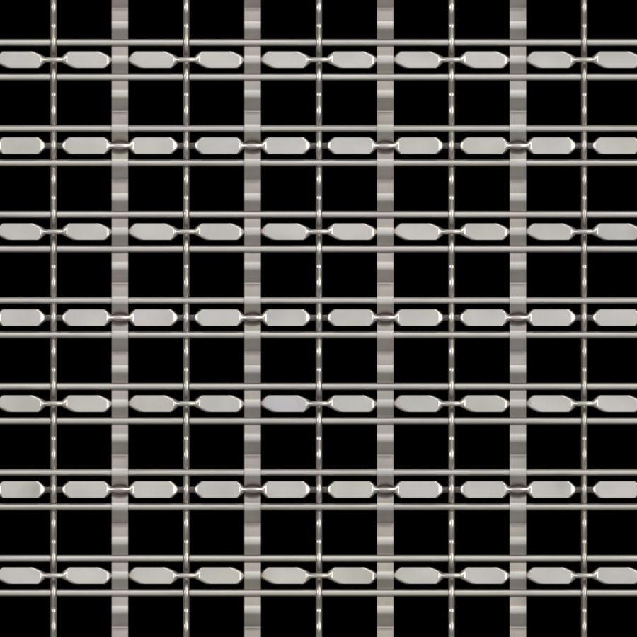 McNICHOLS® Wire Mesh Designer Mesh, TECHNA™ 3156, Stainless Steel, Type 316, Woven - Four Crimp Styles Weave, 61% Open Area McNICHOLS® Wire Mesh Designer Mesh, TECHNA™ 3156, Stainless Steel, Type 316, Woven - Four Crimp Styles Weave, 61% Open Area