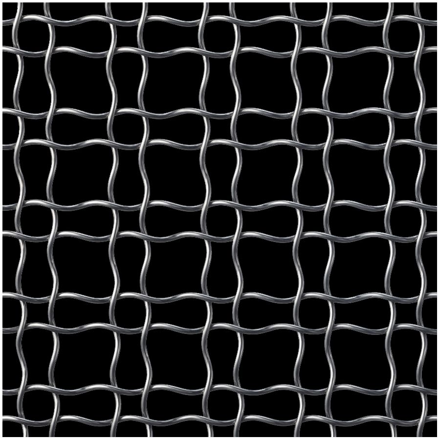 McNICHOLS® Wire Mesh Designer Mesh, HALO™ 4474, Stainless Steel, Type 316, Woven - Helical (Spiral) Crimp Weave, 74% Open Area