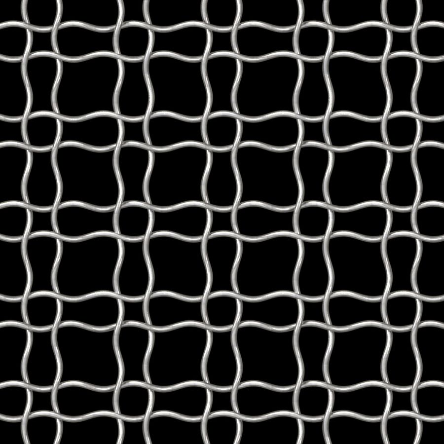 McNICHOLS® Wire Mesh Designer Mesh, HALO™ 4474, Stainless Steel, Type 316, Woven - Helical (Spiral) Crimp Weave, 74% Open Area McNICHOLS® Wire Mesh Designer Mesh, HALO™ 4474, Stainless Steel, Type 316, Woven - Helical (Spiral) Crimp Weave, 74% Open Area