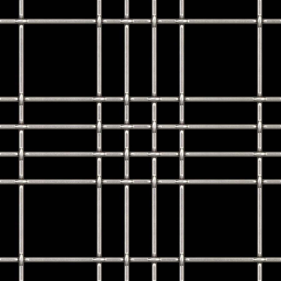 McNICHOLS® Wire Mesh Designer Mesh, TECHNA™ 8164, Stainless Steel, Type 316, Woven - Cremona-Style Weave, 77% Open Area McNICHOLS® Wire Mesh Designer Mesh, TECHNA™ 8164, Stainless Steel, Type 316, Woven - Cremona-Style Weave, 77% Open Area