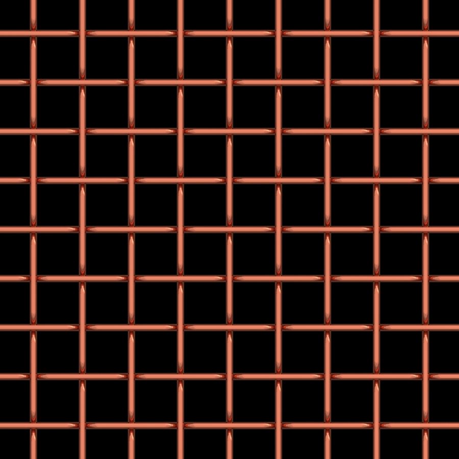 McNICHOLS® Wire Mesh Designer Mesh, TECHNA™ 8168, Copper, Copper Alloy, Woven - Flat Top Weave, 74% Open Area McNICHOLS® Wire Mesh Designer Mesh, TECHNA™ 8168, Copper, Copper Alloy, Woven - Flat Top Weave, 74% Open Area