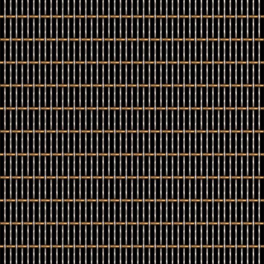 McNICHOLS® Wire Mesh Designer Mesh, SHIRE™ 3001, Bronze/Stainless Steel, Bronze Alloy/Type 304, Woven - Intercrimp/Plain Weave, 56% Open Area McNICHOLS® Wire Mesh Designer Mesh, SHIRE™ 3001, Bronze/Stainless Steel, Bronze Alloy/Type 304, Woven - Intercrimp/Plain Weave, 56% Open Area