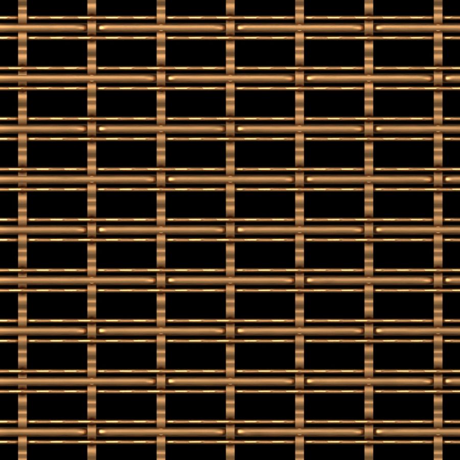 McNICHOLS® Wire Mesh Designer Mesh, TECHNA™ 3162, Bronze, Bronze Alloy, Woven - Three Crimp Styles Weave, 60% Open Area McNICHOLS® Wire Mesh Designer Mesh, TECHNA™ 3162, Bronze, Bronze Alloy, Woven - Three Crimp Styles Weave, 60% Open Area