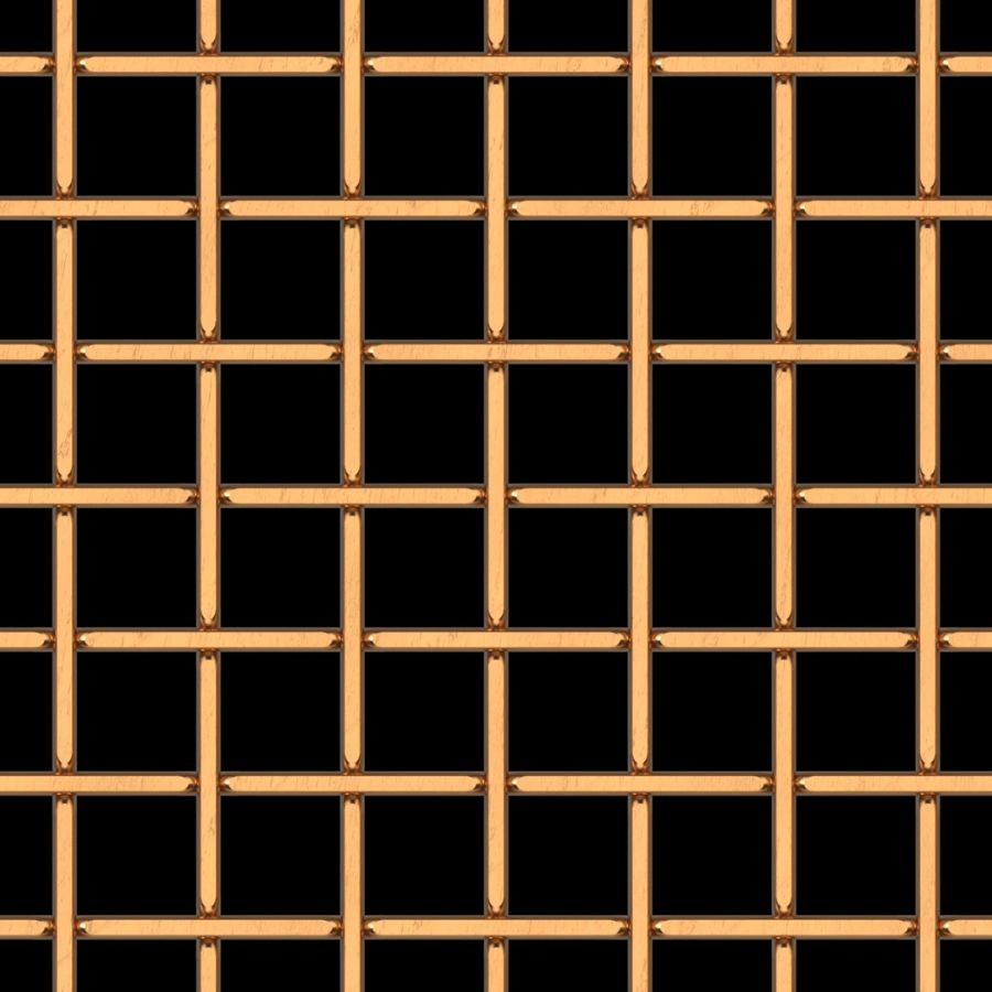 McNICHOLS® Wire Mesh Designer Mesh, TECHNA™ 8165, Bronze, Bronze Alloy, Woven - Flat Top Weave, 70% Open Area McNICHOLS® Wire Mesh Designer Mesh, TECHNA™ 8165, Bronze, Bronze Alloy, Woven - Flat Top Weave, 70% Open Area