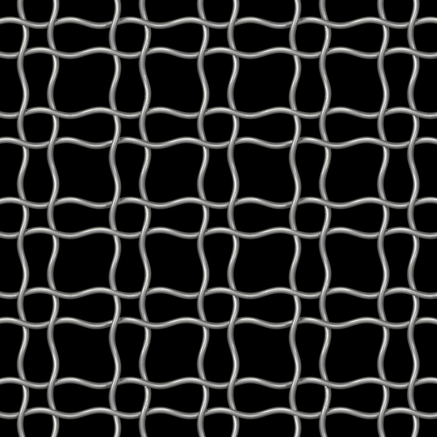 McNICHOLS® Wire Mesh Designer Mesh, HALO™ 4474, Carbon Steel, Cold Rolled, Woven - Helical (Spiral) Crimp Weave, 74% Open Area McNICHOLS® Wire Mesh Designer Mesh, HALO™ 4474, Carbon Steel, Cold Rolled, Woven - Helical (Spiral) Crimp Weave, 74% Open Area