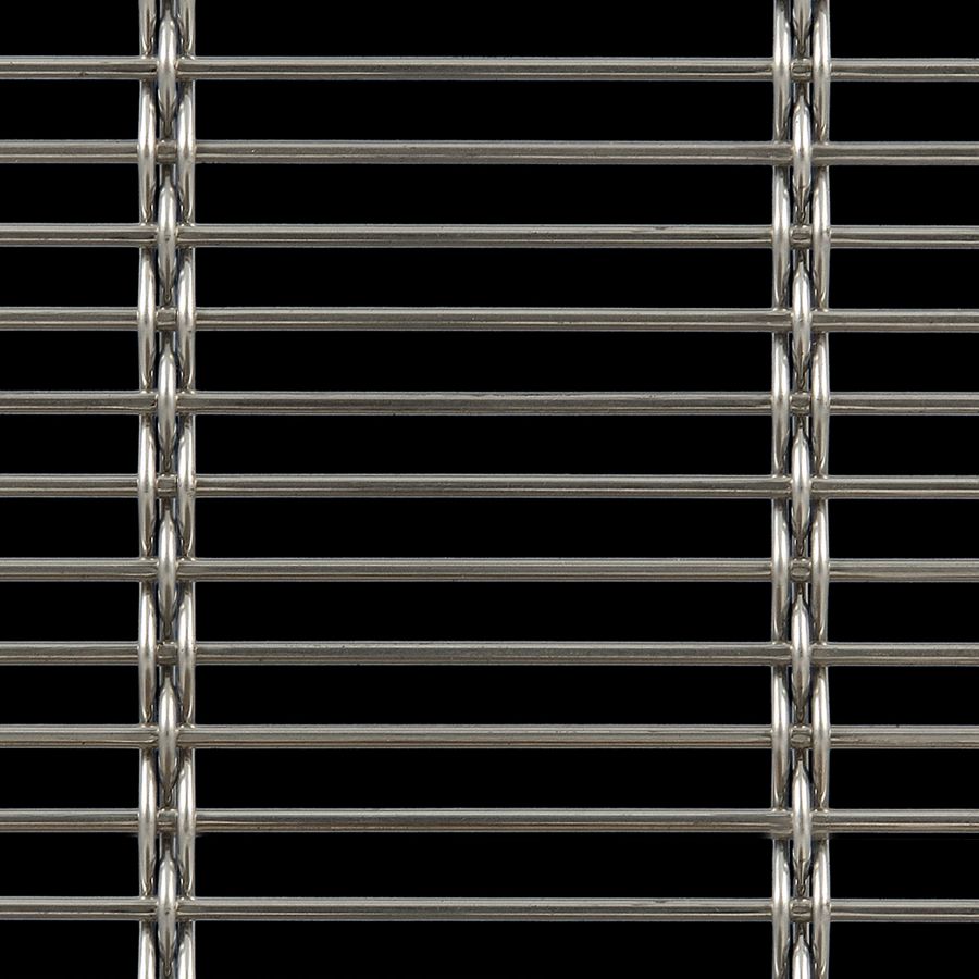 McNICHOLS® Wire Mesh Designer Mesh, AURA™ 8150, Carbon Steel, Cold Rolled, Woven - Rigid Cable-Style Weave, 65% Open Area