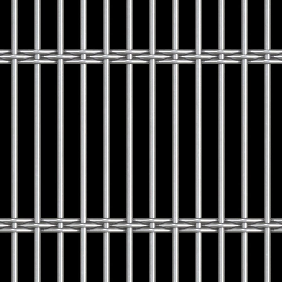 McNICHOLS® Wire Mesh Designer Mesh, AURA™ 8150, Aluminum, Alloy 1350-H19, Woven - Rigid Cable-Style Weave, 65% Open Area McNICHOLS® Wire Mesh Designer Mesh, AURA™ 8150, Aluminum, Alloy 1350-H19, Woven - Rigid Cable-Style Weave, 65% Open Area