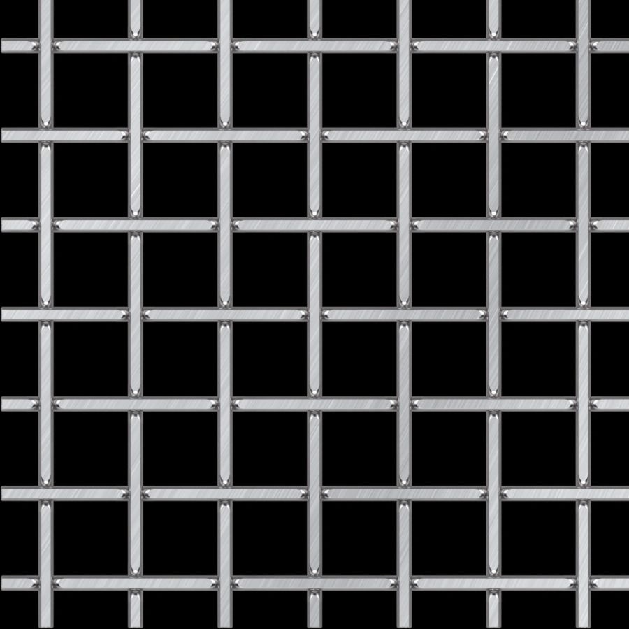 McNICHOLS® Wire Mesh Designer Mesh, TECHNA™ 8165, Aluminum, Alloy 1350-H19, Woven - Flat Top Weave, 70% Open Area McNICHOLS® Wire Mesh Designer Mesh, TECHNA™ 8165, Aluminum, Alloy 1350-H19, Woven - Flat Top Weave, 70% Open Area
