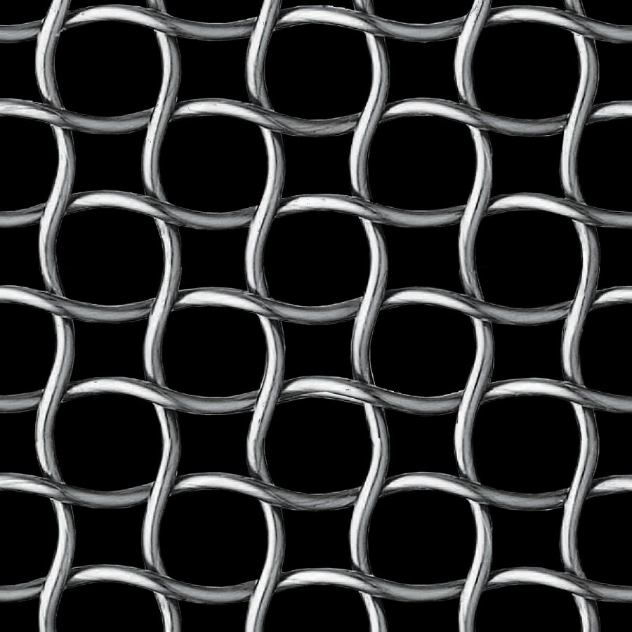 McNICHOLS® Wire Mesh Designer Mesh, HALO™ 1162, Stainless Steel, Type 304, Woven - Helical (Spiral) Crimp Weave, 62% Open Area