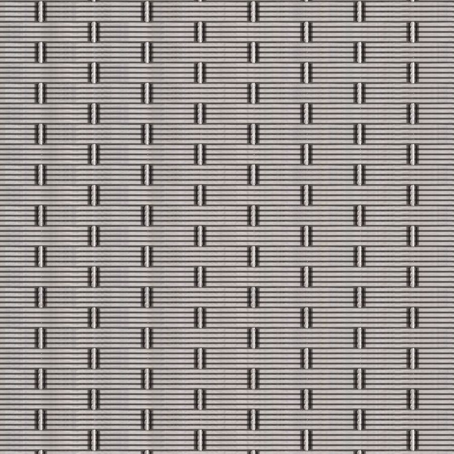McNICHOLS® Wire Mesh Designer Mesh, SHIRE™ 2133, Stainless Steel, Type 304, Woven - Flat Top Cladding Weave, 0% Open Area McNICHOLS® Wire Mesh Designer Mesh, SHIRE™ 2133, Stainless Steel, Type 304, Woven - Flat Top Cladding Weave, 0% Open Area